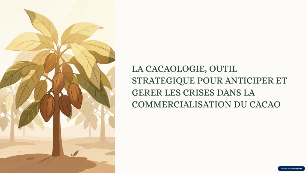 1 la cacaologie outil strategique pour anticiper et gerer les crises dans la commercialisation du caca